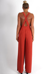 Jan Rust Deep V Jumpsuit
