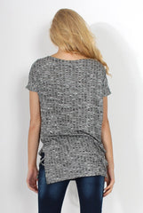 Jana Grey Tie Up Side Top