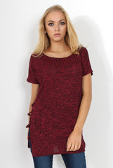 Jana Wine Tie Up Side Top