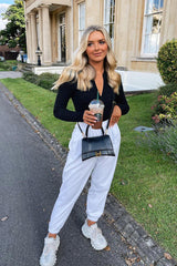 White Oversized Joggers - Erica