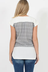 Black and White Zig Zag Patterend Tee - Jayla