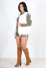 Jazmin White Faux Fur Gilet