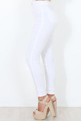 White High Waisted Jeans - Tia