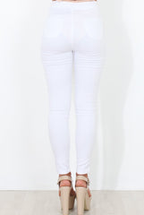 White High Waisted Jeans - Tia