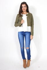 Caprice Bright Blue High Waisted Skinny Jeans