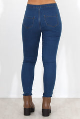 Quinn Blue High Waisted Jeans