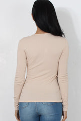 Jeena Stone Tie Front Top