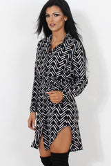 Jennifer Black Aztec Print Shirt Dress