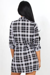 Jennifer Black Striped Shirt Dress