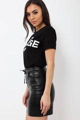 Black Amour Vintage Slogan T-shirt - Jennie