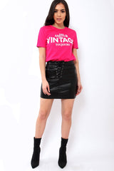 Fuchsia Amour Vintage Slogan T-shirt - Jennie