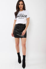 White Amour Vintage Slogan T-shirt - Jennie