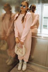 Pink 'Lazy Girls Club' Slogan Sweatshirt - Leila