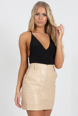 Black V Front Bodysuit - Jill