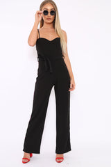 Black Metallic Rainbow Stripe Jumpsuit - Jinora