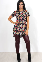 Jolly Black Gingerbread Side Split Top