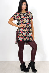 Jolly Black Gingerbread Side Split Top