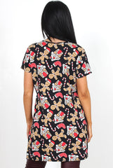 Jolly Black Gingerbread Side Split Top