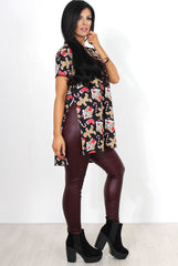 Jolly Black Gingerbread Side Split Top