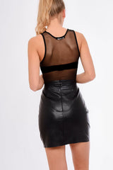 Black Corset Detail Thong Bodysuit - Jordyn