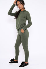Khaki Loungewear Set - Josie