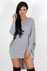 Johanna Grey Drooped Back Jumper