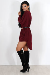 Johanna Wine Drooped Back Jumper