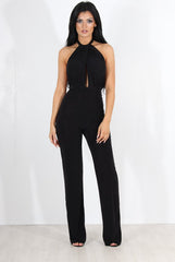 Rommie Black Halter Neck Jumpsuit
