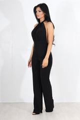 Rommie Black Halter Neck Jumpsuit