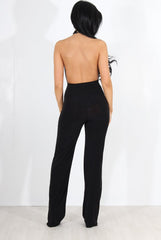 Rommie Black Halter Neck Jumpsuit