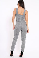 Hound-Tooth Hook & Eye Jumpsuit - Arrie