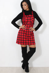 Red Tartan Pinafore-Tarzo