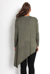 Kimmy Khaki Asymmetric Jacket