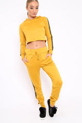 Mustard Tracksuit with Black Side Stripe - Kady