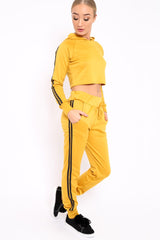 Mustard Tracksuit with Black Side Stripe - Kady