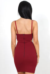Kaitlin Wine Cut Out Bodycon Dress