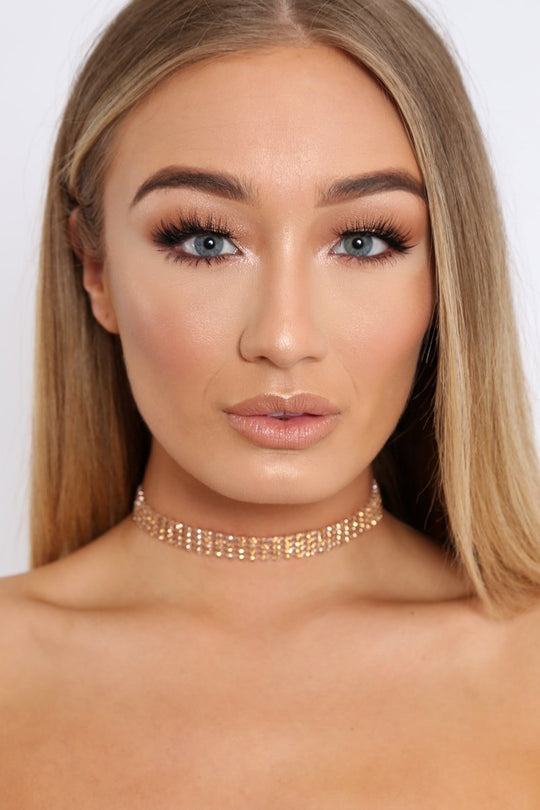 Gold Diamante Choker - Kalbir