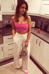 Pink One Shouldered Crop Top - Kamri