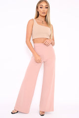Camel One Shouldered Crop Top - Kamri