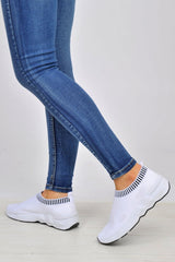 White Runner Sock Trainers - Kannon