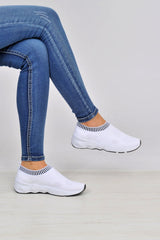 White Runner Sock Trainers - Kannon