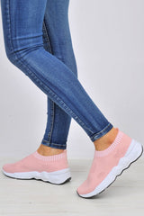 Pink Runner Sock Trainers - Kannon