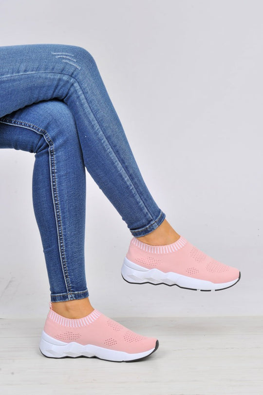 Pink Runner Sock Trainers - Kannon