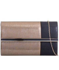 Two Tone Glitter Clutch - Kara
