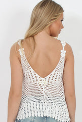White Crochet Top - Karen