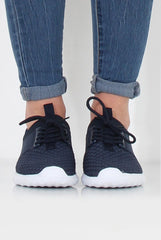 Karlee Blue Woven Trainers