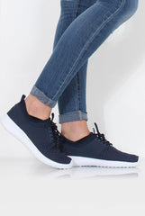 Karlee Blue Woven Trainers