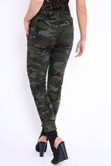 Camo Paper Bag Tie Waist Cigarette Trousers - Karmen