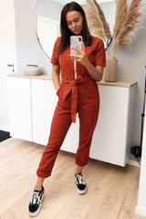 Rust Denim Utility Boilersuit - Chayse