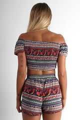 Katerina Red Paisley Crop Top